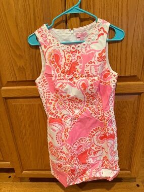Women Pink & White Printed Sleeveless Dress - Lilly Pulitzer